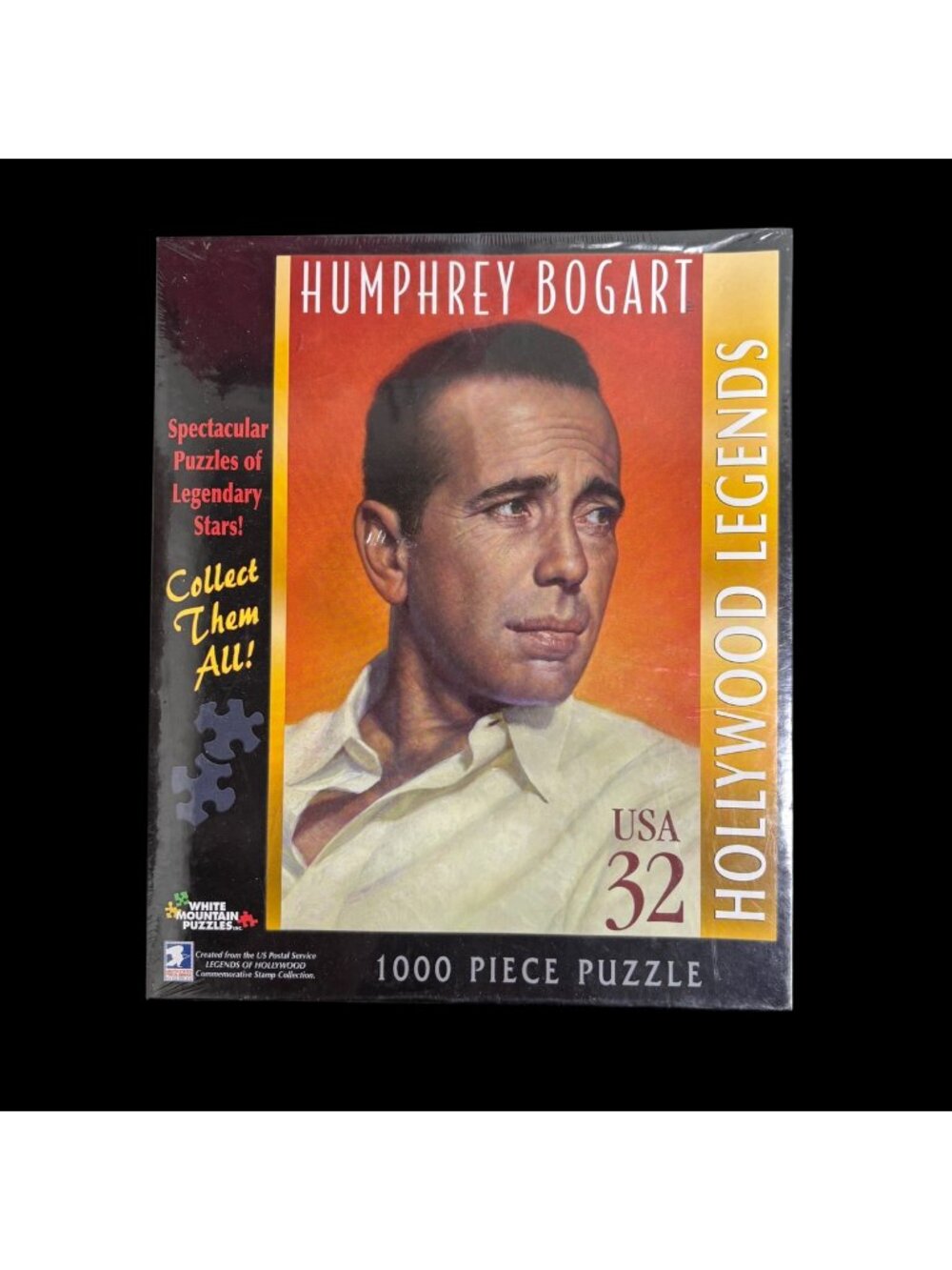 Humphrey Bogart Hollywood Legends 1000 Piece Puzzle By White Mountain 27"x20."